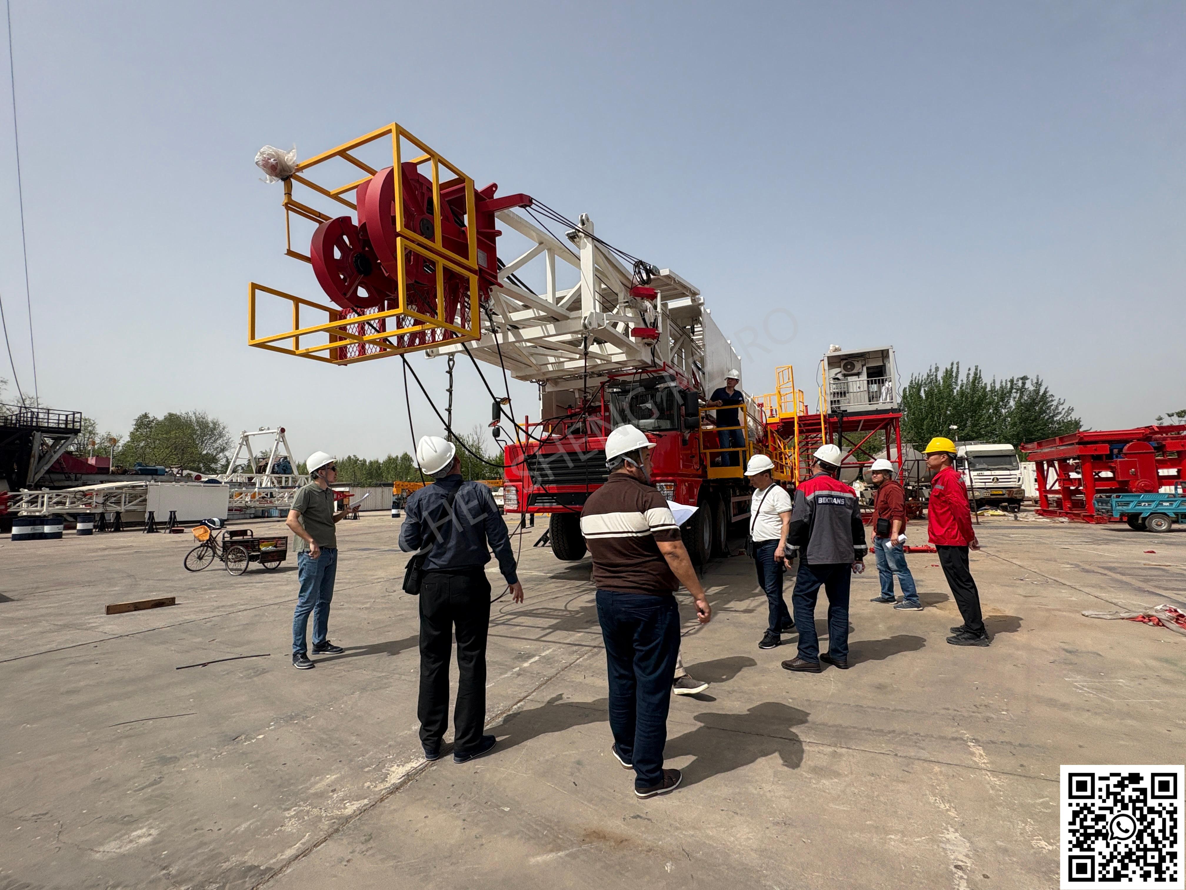 To Kazakhstan! Acceptance of 2 sets of 80ton workover rigs